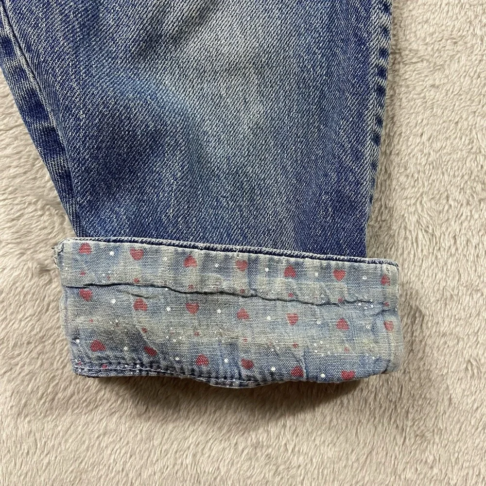 VTG Oshkosh B'gosh Vestbak Blue Denim Overalls Girl's 3T Hearts Farmcore Play